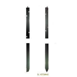Palo in acciaio Corten T40x40 mm: peso 2,50 Kg/m ± 0,05 / spessore 4,5 m H 1,7 MT