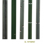 Palo in acciaio Corten T40x40 mm: peso 2,50 Kg/m ± 0,05 / spessore 4,5 m H 1,7 MT